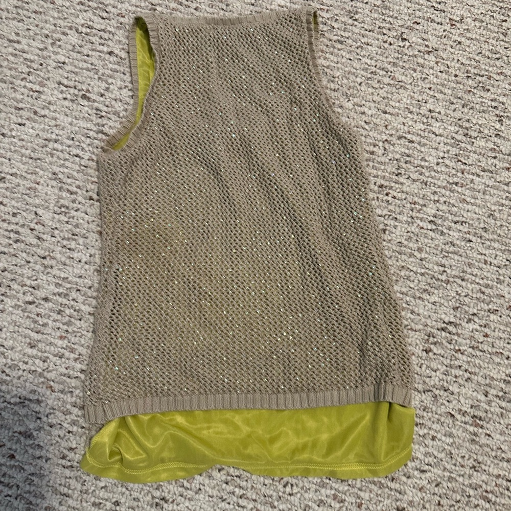 INC International Concepts sequined knit tank top size medium
